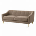 Canapé 2 places 170 x 80 x 83 cm en tissu taupe pour salon style contemporain