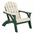 Fauteuil Adirondack 78 x 82 x 95 cm en bois vert et beige pour jardin - dossier incliné