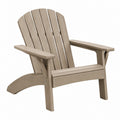 Fauteuil de jardin Adirondack 83 x 75 x 98 cm en plastique beige aspect bois